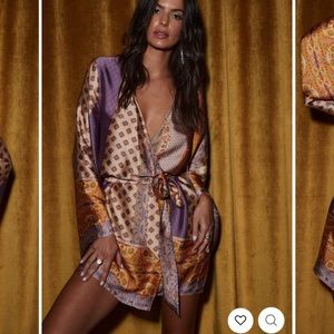 GOLD STANDARD MULTICOLORED KIMONO DRESS